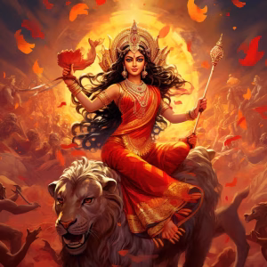 goddess maa durga happy navratri happy durga puja subh navratri background ai generated 852336 14503