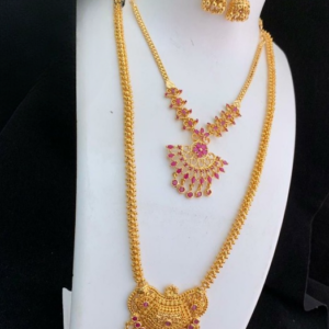 Antique Finish Gold Haram Set