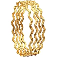 Gold Copper Bangle Set