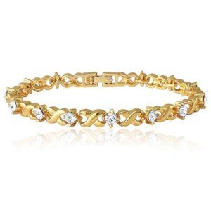 Gold Twist Crystal Bracelet