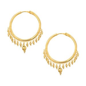 Gold Brass Hoop Earrings