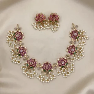 Bridal Kundan Necklace & Earring Set