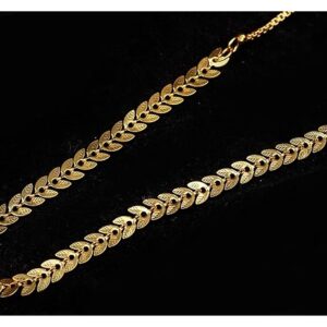 JFL One Gram Gold Leaf Chain