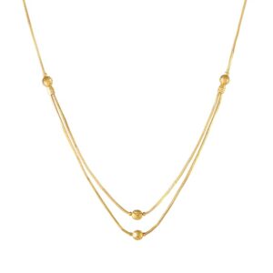 Cute Gold Designer Stone Chain