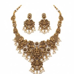 Antique Gold Temple Jewellery Set