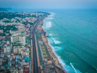 aerial view of rk beach